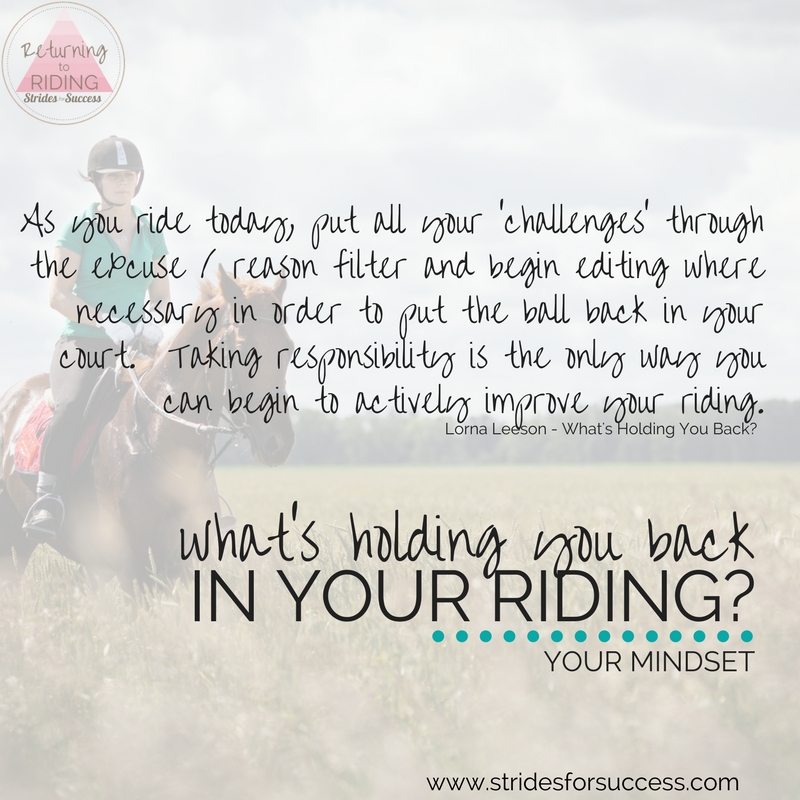 What's holding you back in your riding?
